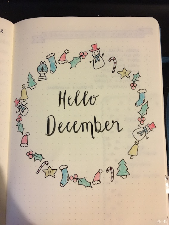 Hello December Doodle Cover Page